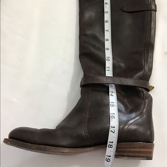 FRYE Dorado Leather Western Style Riding Boots Knee High Size 8 - Picture 11 of 14